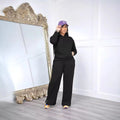 Solid Color Hooded Sweatshirt Pants Casual Long-sleeved Autumn Winter Suit Two Piece Set Women Outfit 2025