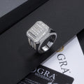 .925 Silver Moissanite Square Ring
