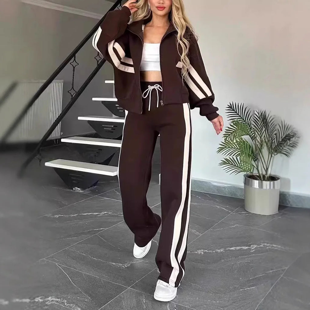 Women Hooded Tracksuit Sports 2 Pieces Set Sweatshirts Pullover Hoodies Pants Suit Home Sweatpants Trousers Outfits 2026