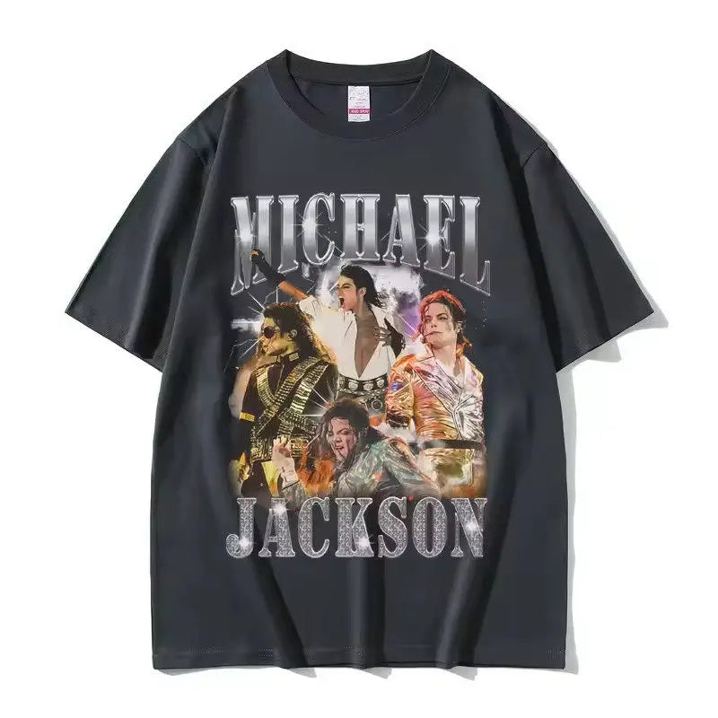 2026 Summer Classic Vintage Michael Jackson Graphic T-shirt Men Women Clothing Fashion Retro Gothic Rock Male Punk Oversized Y2k