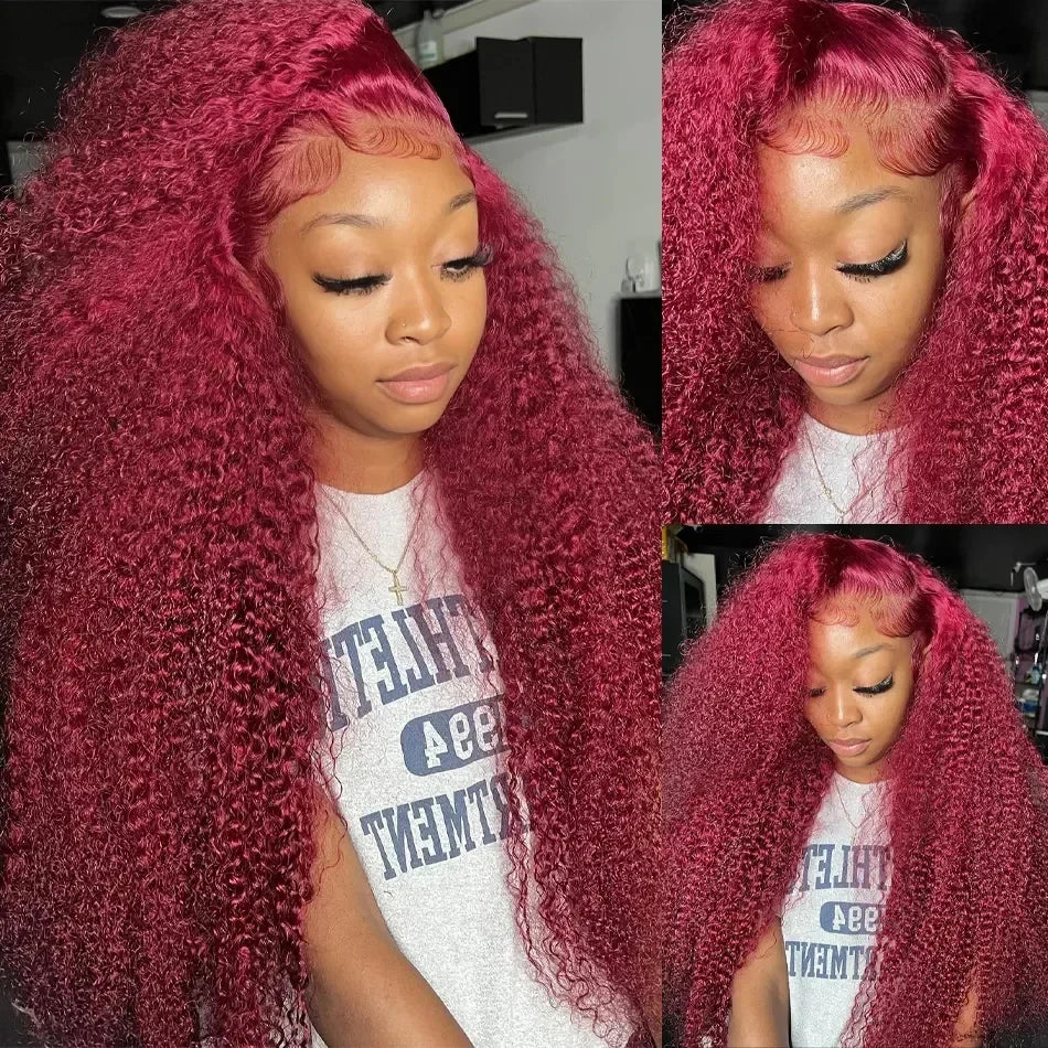Burgundy 13X6 Hd Lace Frontal Human Hair Wig