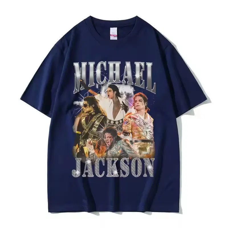 2026 Summer Classic Vintage Michael Jackson Graphic T-shirt Men Women Clothing Fashion Retro Gothic Rock Male Punk Oversized Y2k
