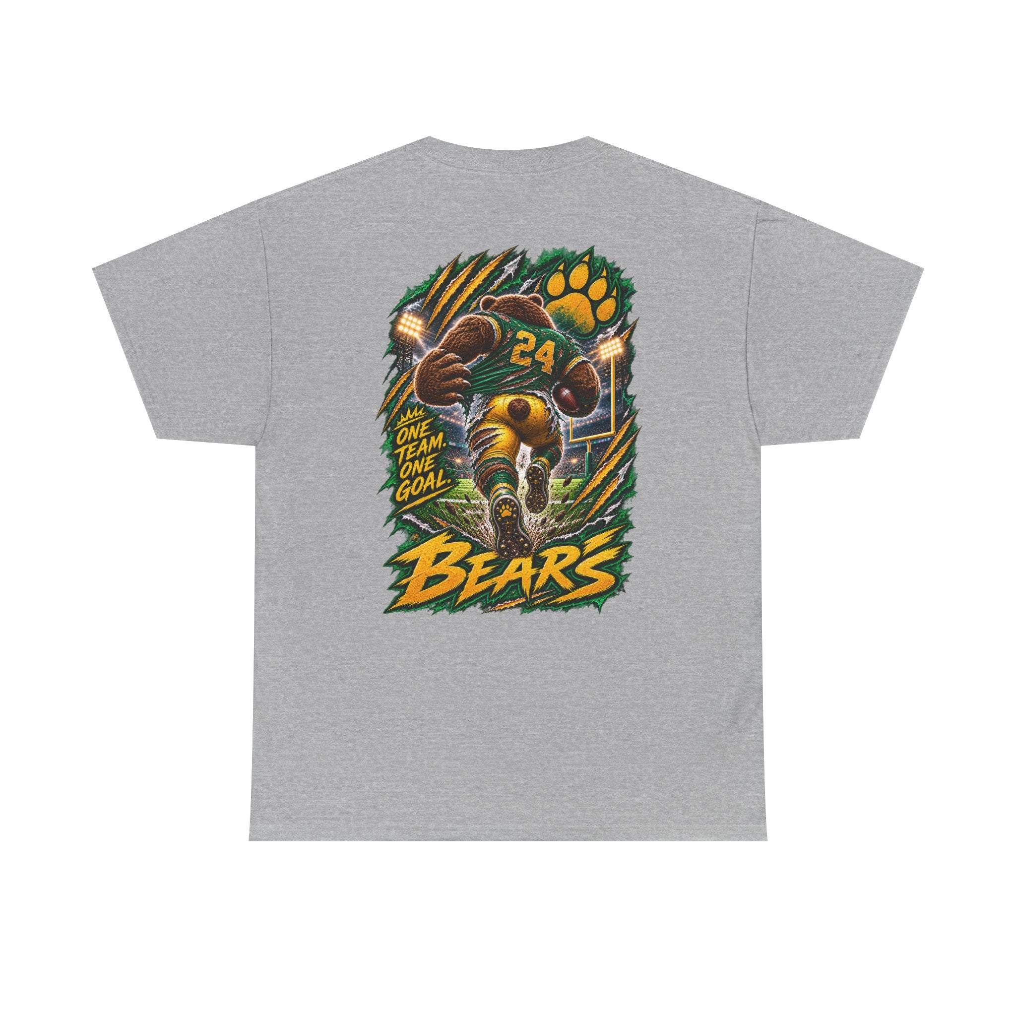 Bears Football T‑Shirt – Vintage Gridiron Bear Player Graphic