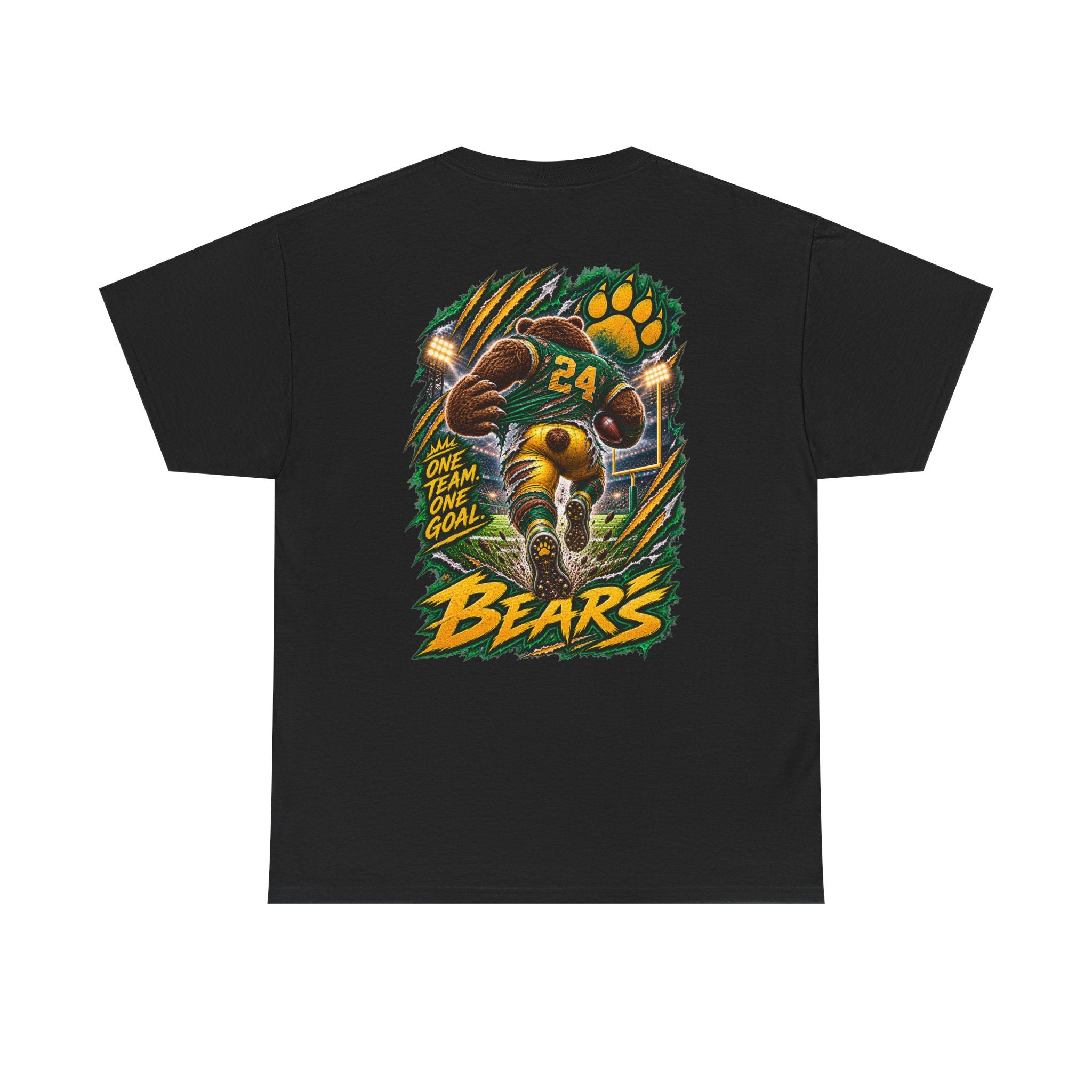 Bears Football T‑Shirt – Vintage Gridiron Bear Player Graphic