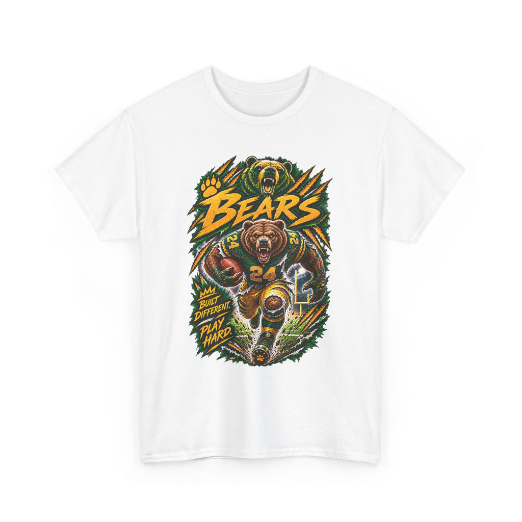 Bears Football T‑Shirt – Vintage Gridiron Bear Player Graphic