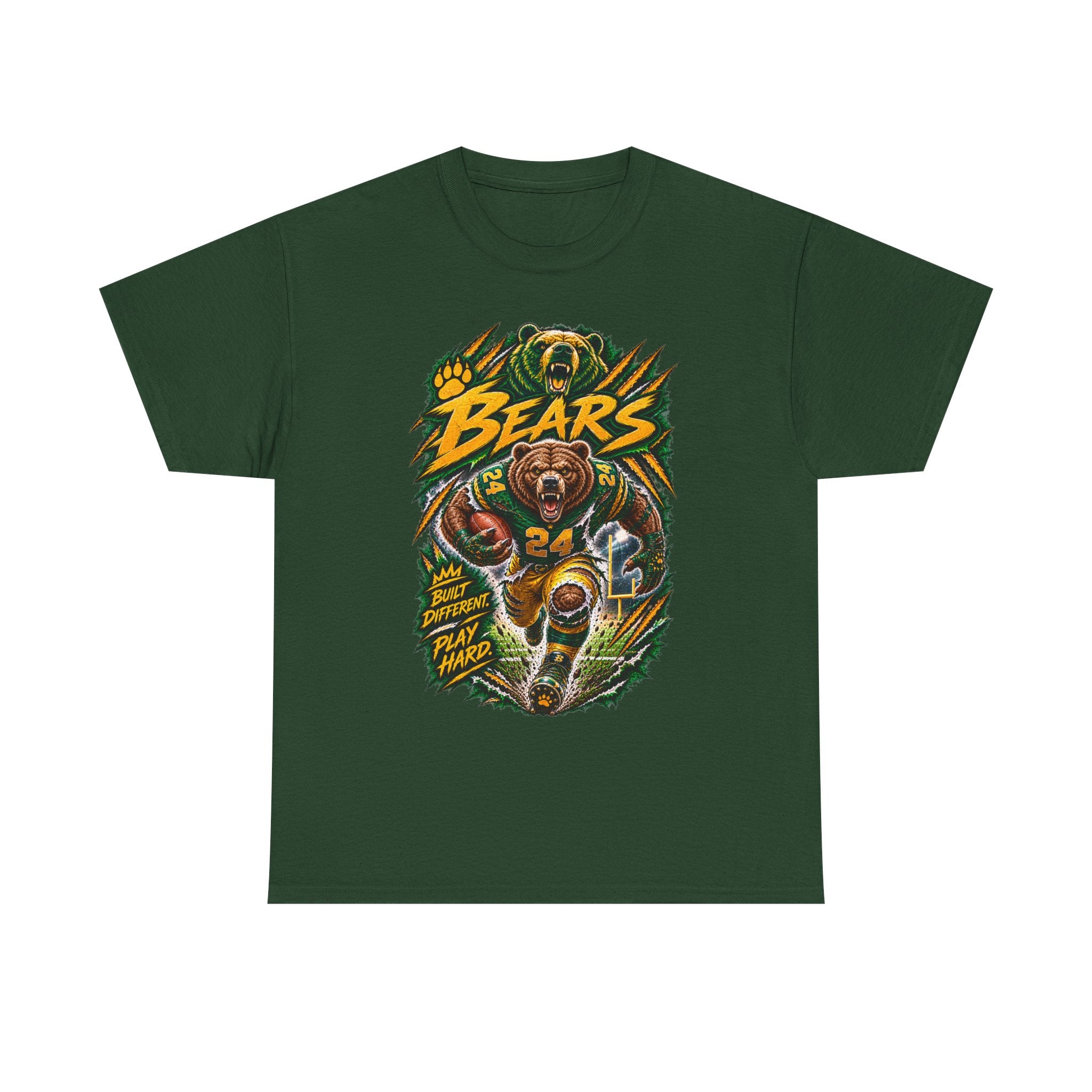 Bears Football T‑Shirt – Vintage Gridiron Bear Player Graphic