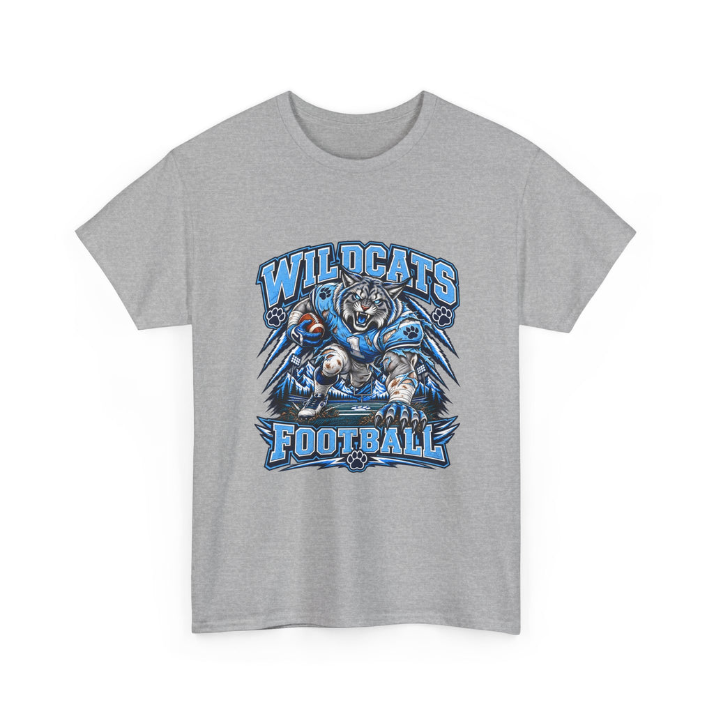 Wildcats Football Fierce Game Day Graphic T-Shirt – Baby Blue, Navy, Black & White