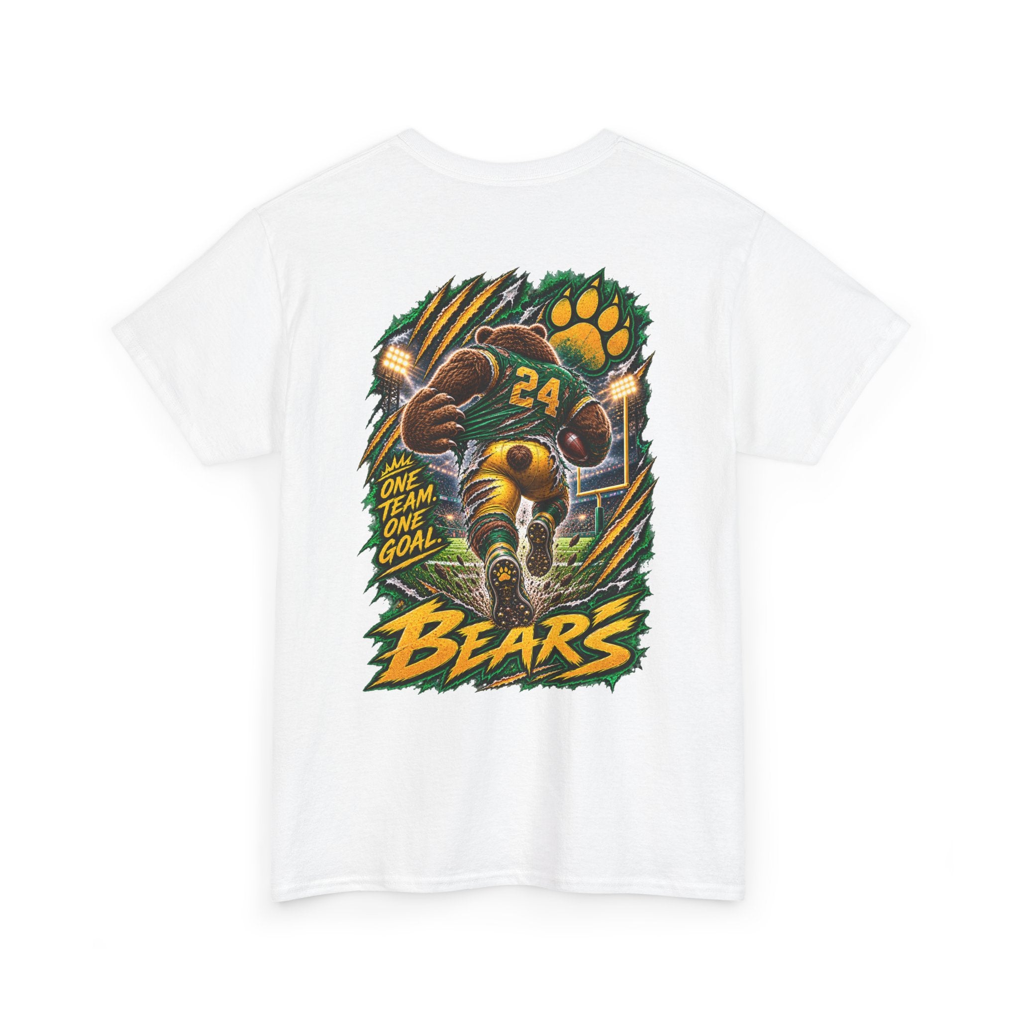 Bears Football T‑Shirt – Vintage Gridiron Bear Player Graphic