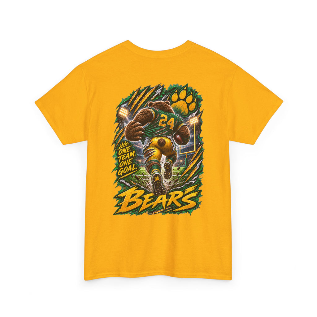 Bears Football T‑Shirt – Vintage Gridiron Bear Player Graphic