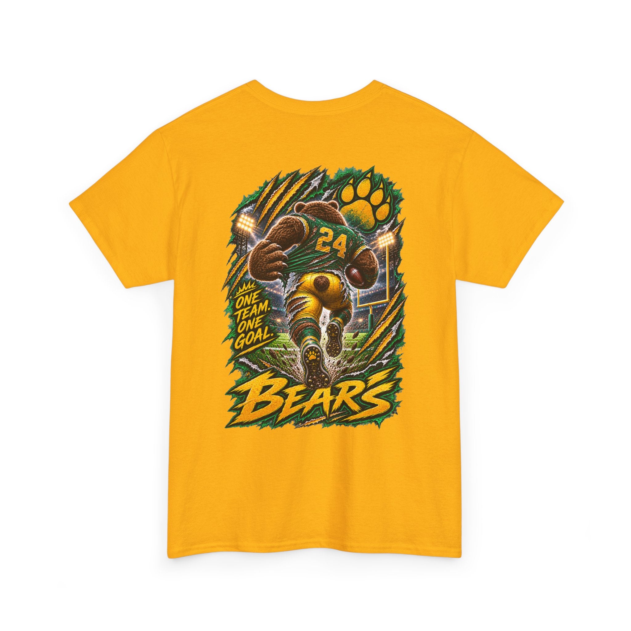 Bears Football T‑Shirt – Vintage Gridiron Bear Player Graphic