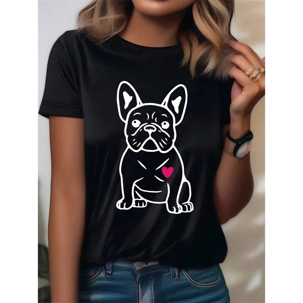 3D Poker Print Women's T-shirt Summer Daily Casual Women's Short-sleeved Top Urban Street Women Fashion Crew-neck Y2K Streetwear