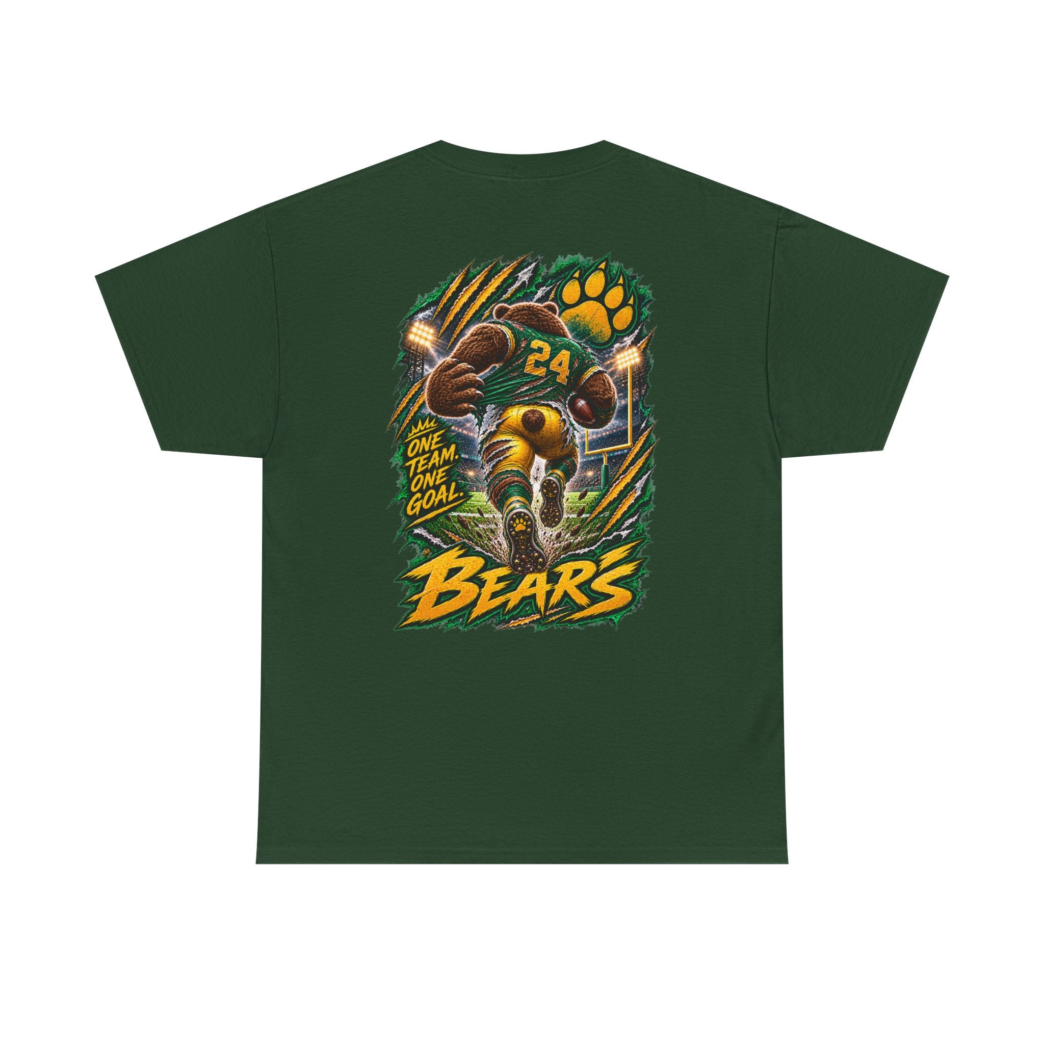Bears Football T‑Shirt – Vintage Gridiron Bear Player Graphic
