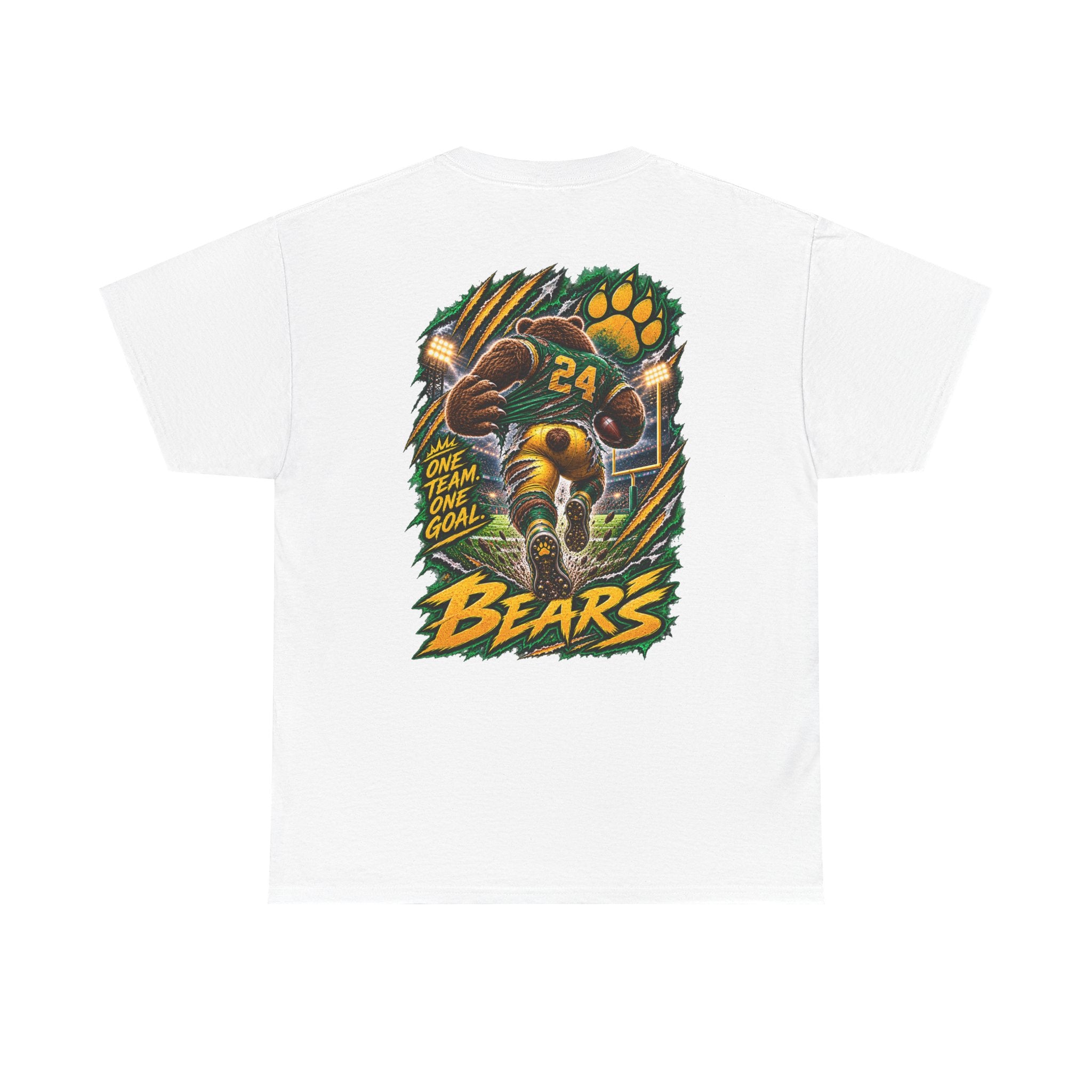 Bears Football T‑Shirt – Vintage Gridiron Bear Player Graphic