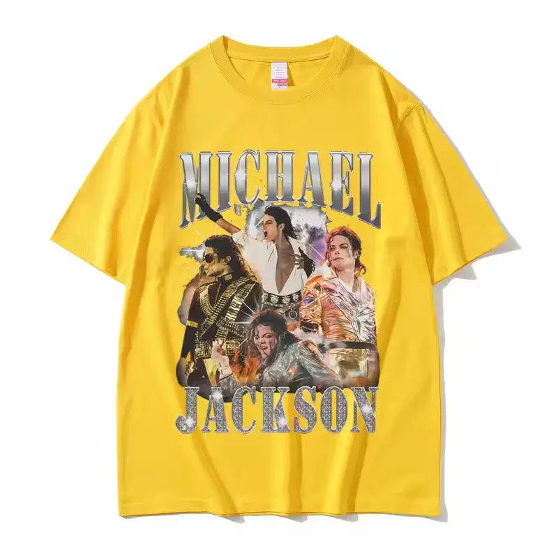 2026 Summer Classic Vintage Michael Jackson Graphic T-shirt Men Women Clothing Fashion Retro Gothic Rock Male Punk Oversized Y2k