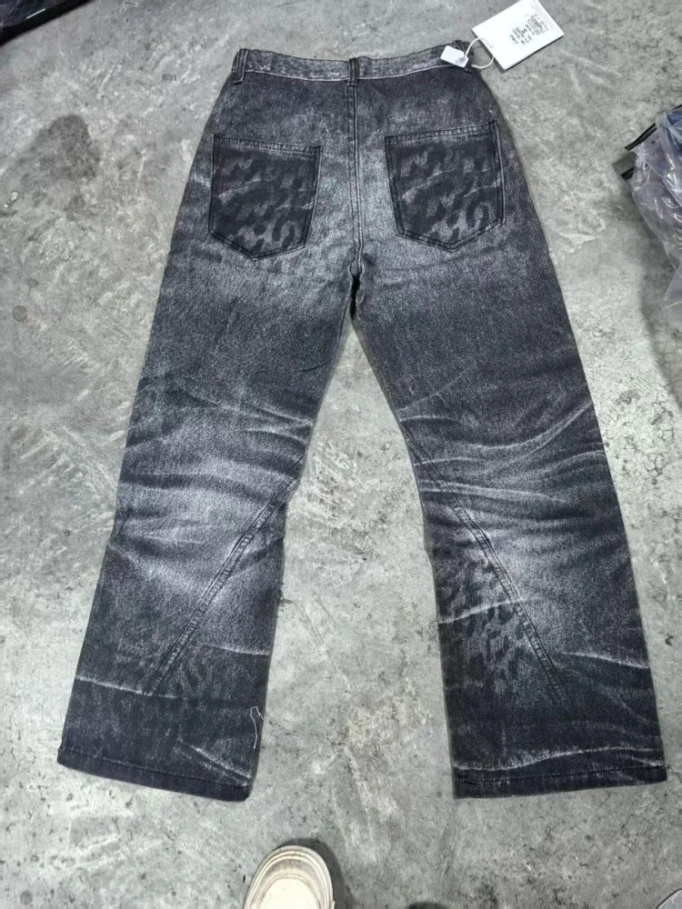 Vintage Washed Black Baggy Jeans