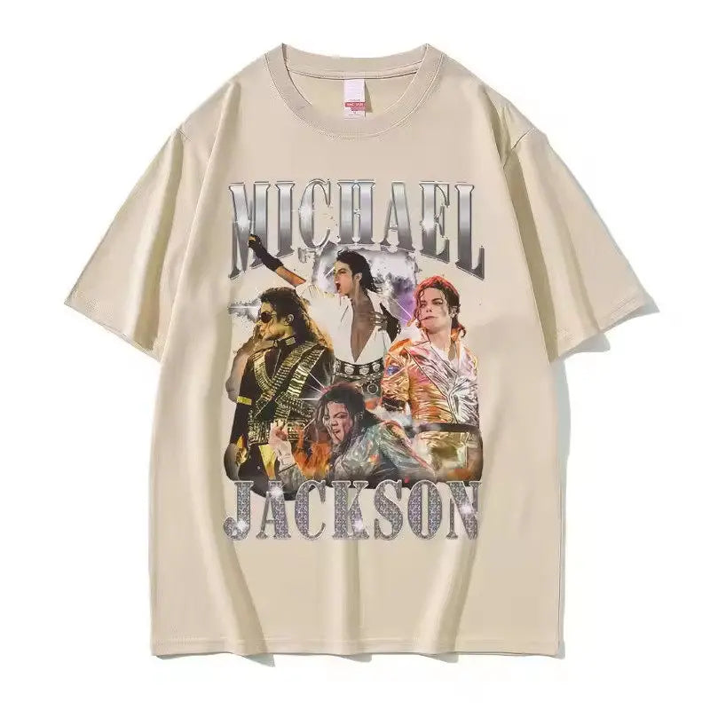 2026 Summer Classic Vintage Michael Jackson Graphic T-shirt Men Women Clothing Fashion Retro Gothic Rock Male Punk Oversized Y2k