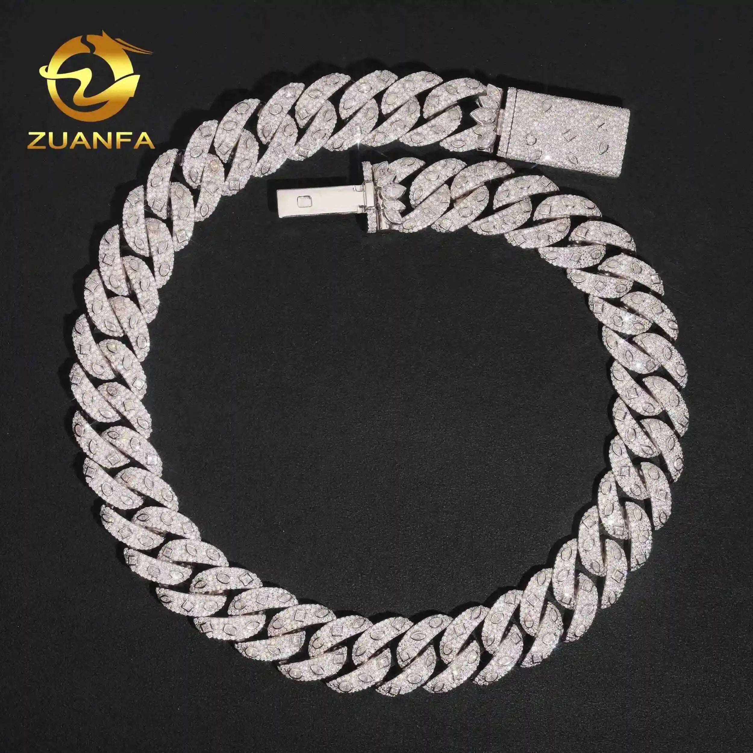 Heavy 925 Silver Moissanite Diamond Cuban Link Chain (20mm)