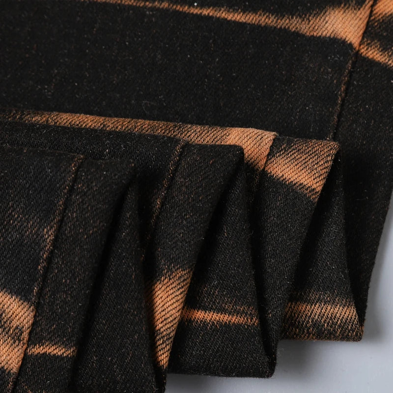 Mens Vintage Fashionable Elastic Pants High Street Straight-leg Trend Casual Male Trousers