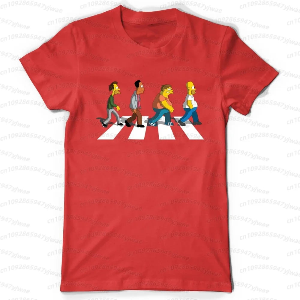 Men’s Simpsons Sidewalk Short Sleeve Graphic T Shirt