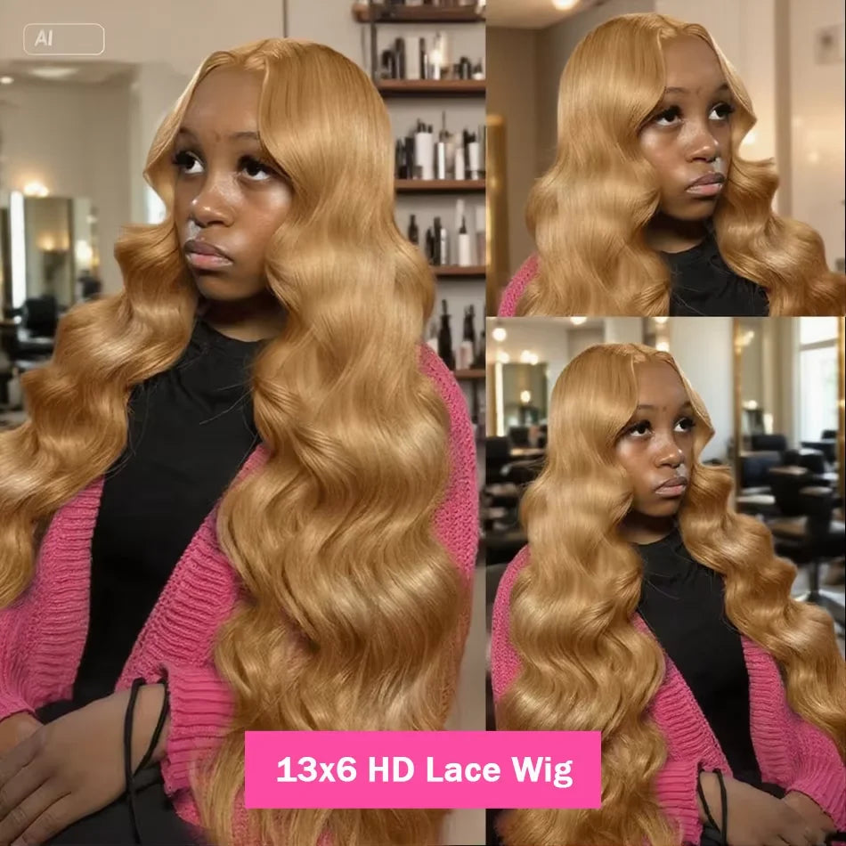 20inch-38in 13x6 HD Lace Front Body Wave Human Hair Wig
