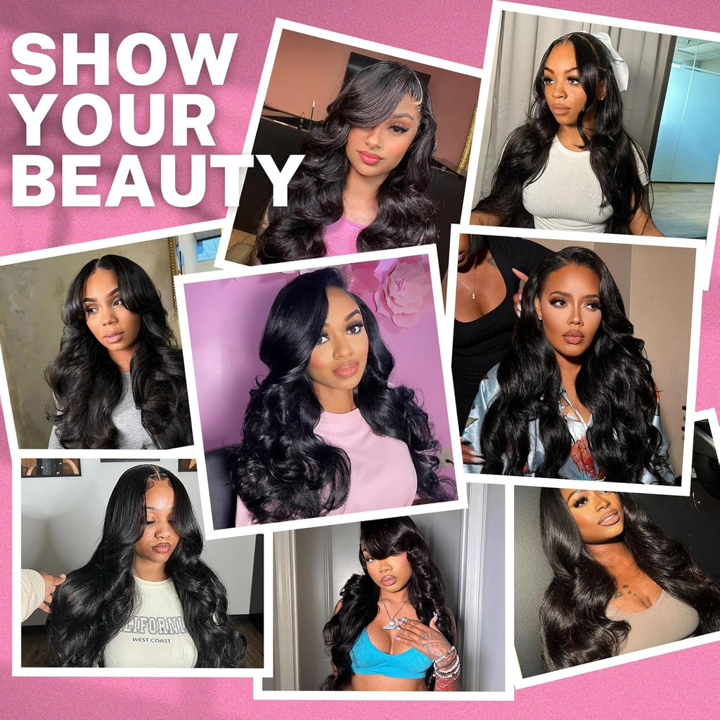 Human Hair Bundle Extensions Body Wave Natural Color