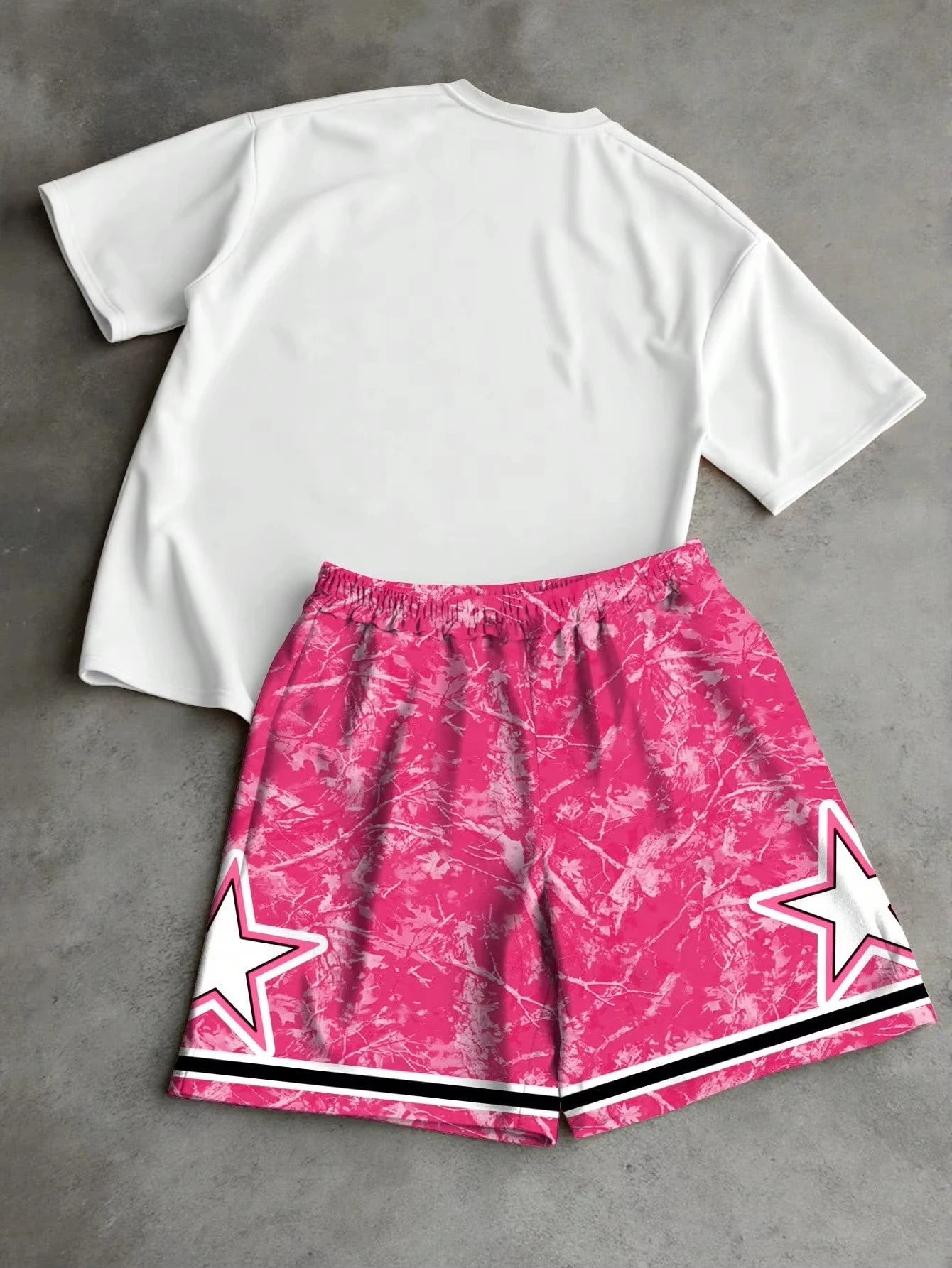 2026 Summer New Men's Short-Sleeved Shorts Set with 3D Pattern Printing - Street Casual Fashion Comfortable and Soft T Shirt