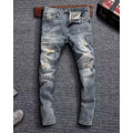 Distressed Faded Slim-fit Jeans (Ripped)
