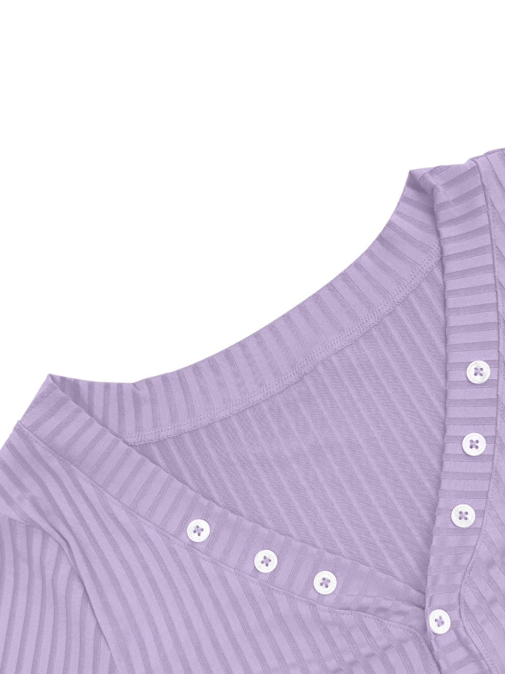 Fashion‑Forward Henley Knit Shirt, Form‑Fitting Long‑Sleeve Rib Top for City Wandering and Casual Photo Shoots