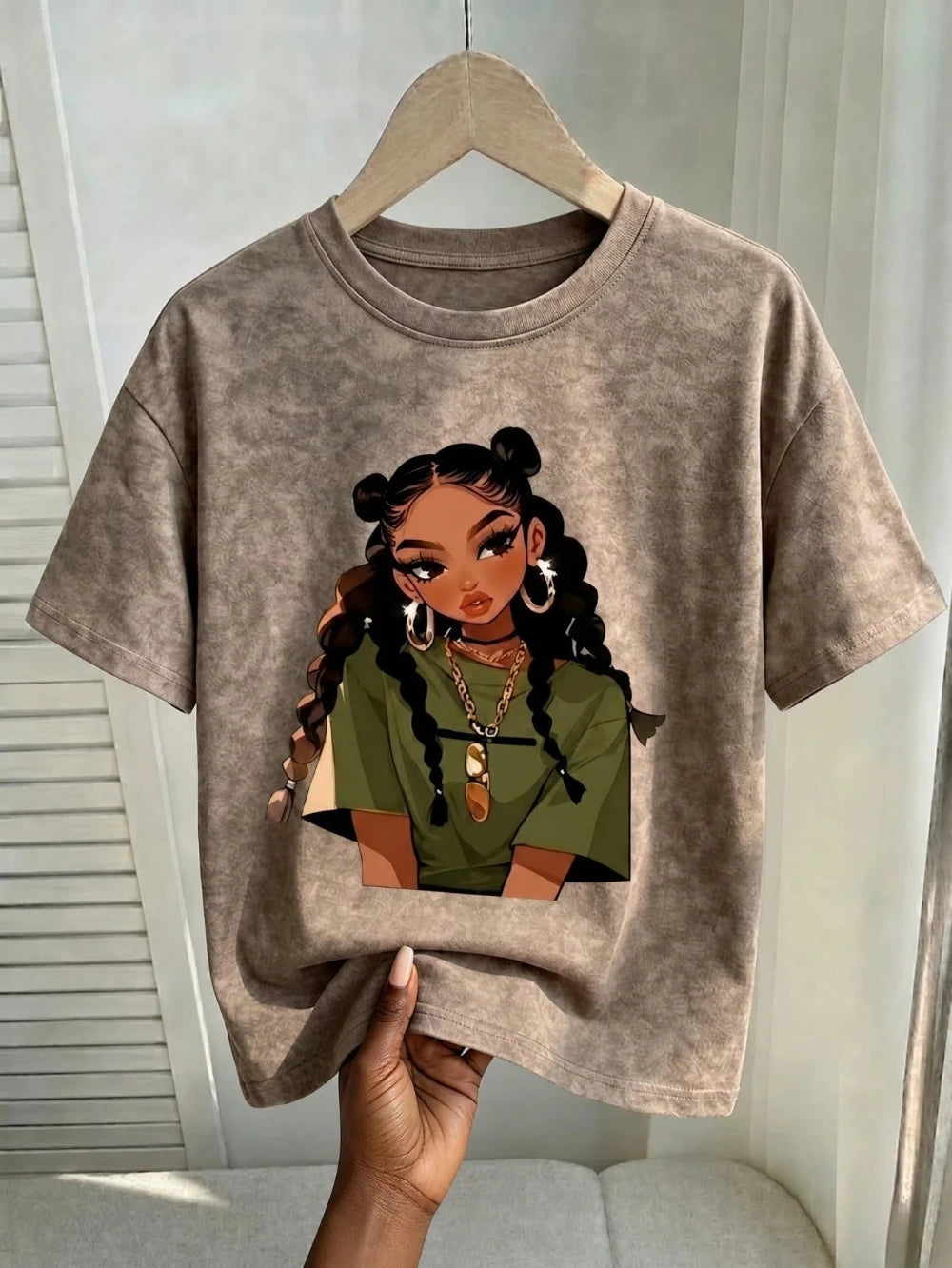 Bad Girl Retro Pattern Urban T-Shirt