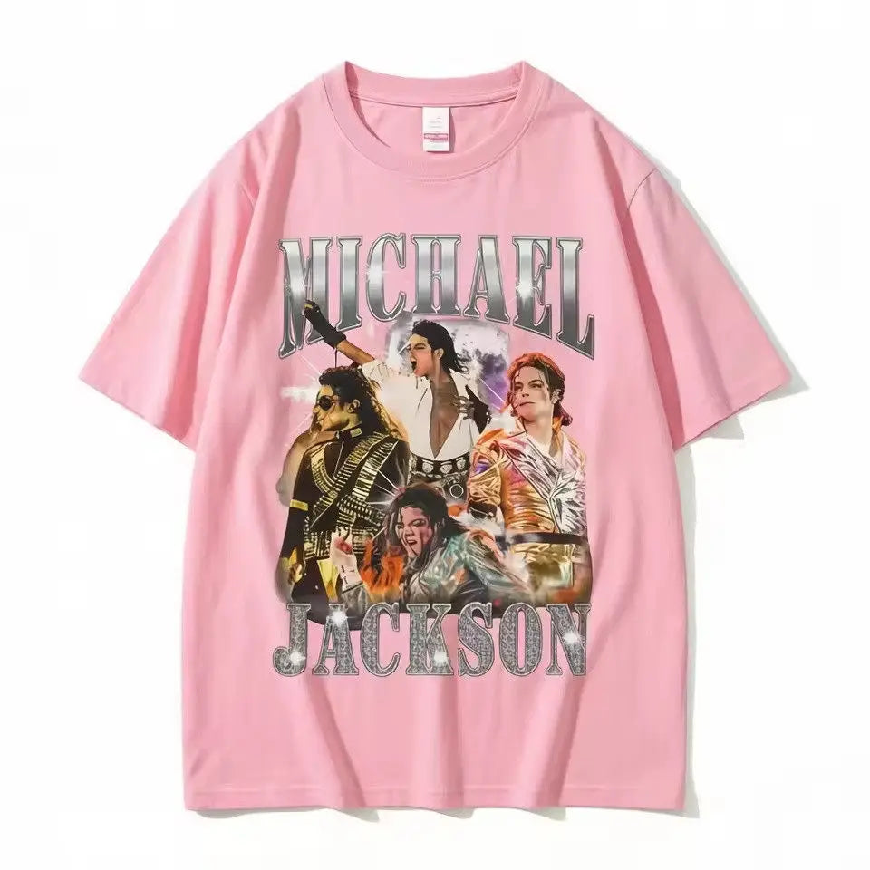 2026 Summer Classic Vintage Michael Jackson Graphic T-shirt Men Women Clothing Fashion Retro Gothic Rock Male Punk Oversized Y2k