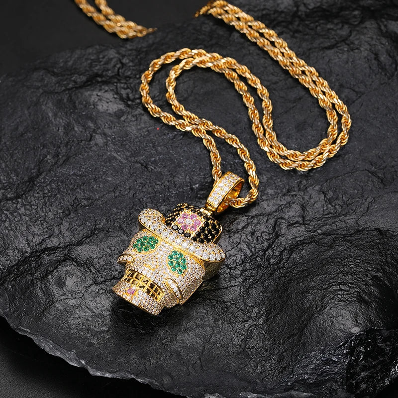 High Quality Skull Pendant Silver 925 Moissanite Iced Out Pendant