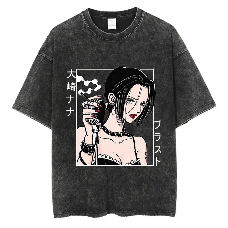 Vintage Washed Harajuku Streetwear Graphic T-Shirt