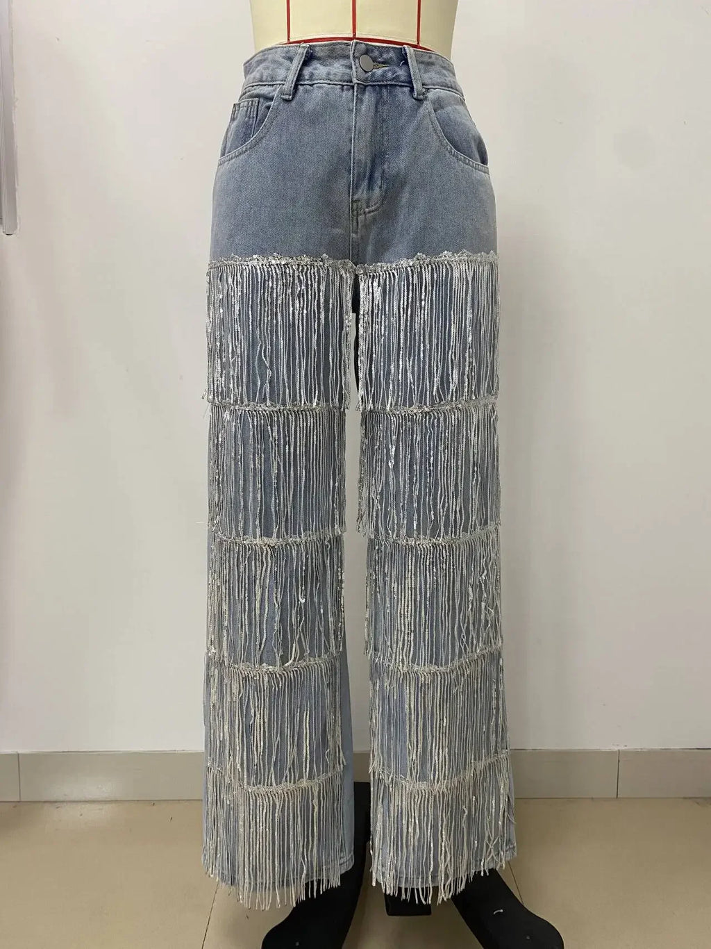 Denim Straight Pants Jeans