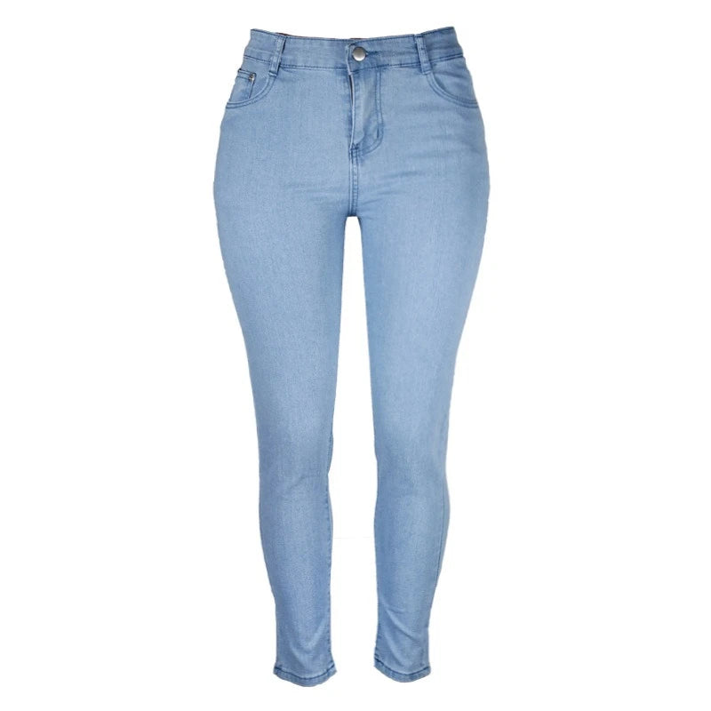 Women's Denim Pants High Waist Sexy Slim Pencil Jeans Female Fashion Retro Skinny Lifting Butt Elastic Cotton Trousers Women