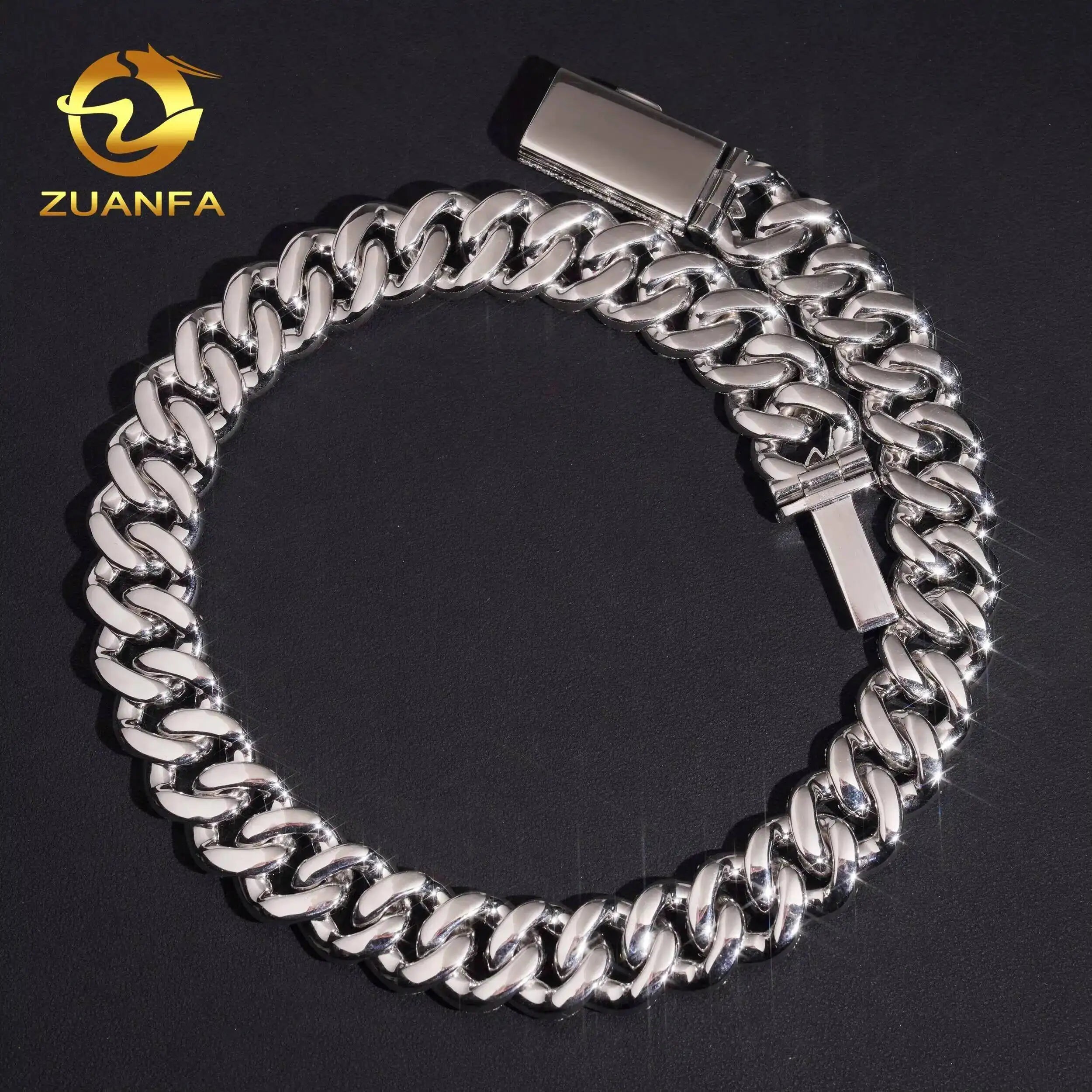 Heavy 925 Silver Moissanite Diamond Cuban Link Chain (20mm)