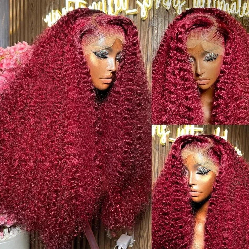 Burgundy 13X6 Hd Lace Frontal Human Hair Wig