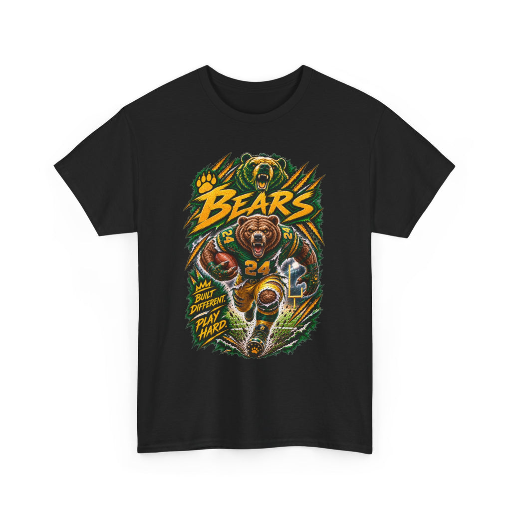 Bears Football T‑Shirt – Vintage Gridiron Bear Player Graphic