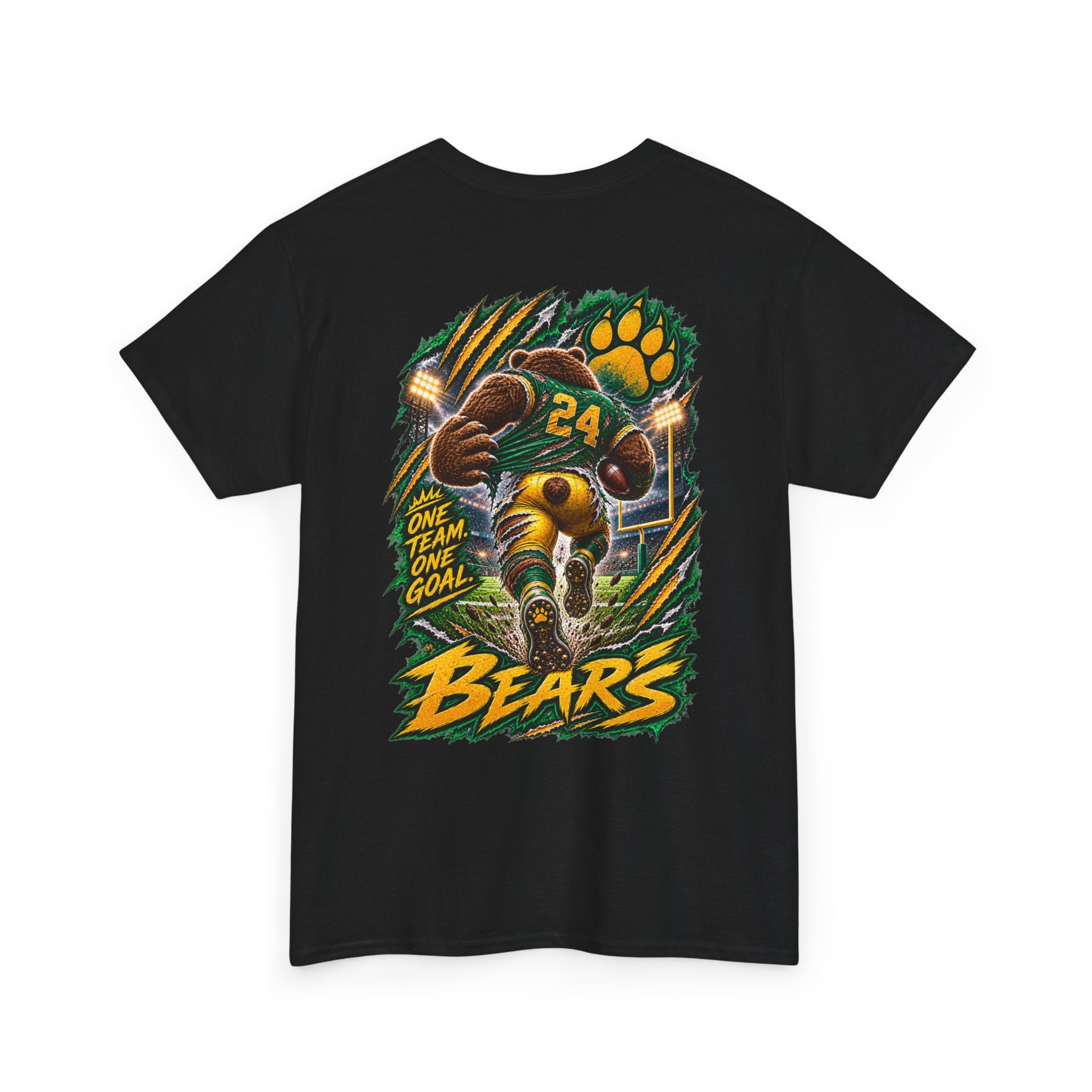 Bears Football T‑Shirt – Vintage Gridiron Bear Player Graphic