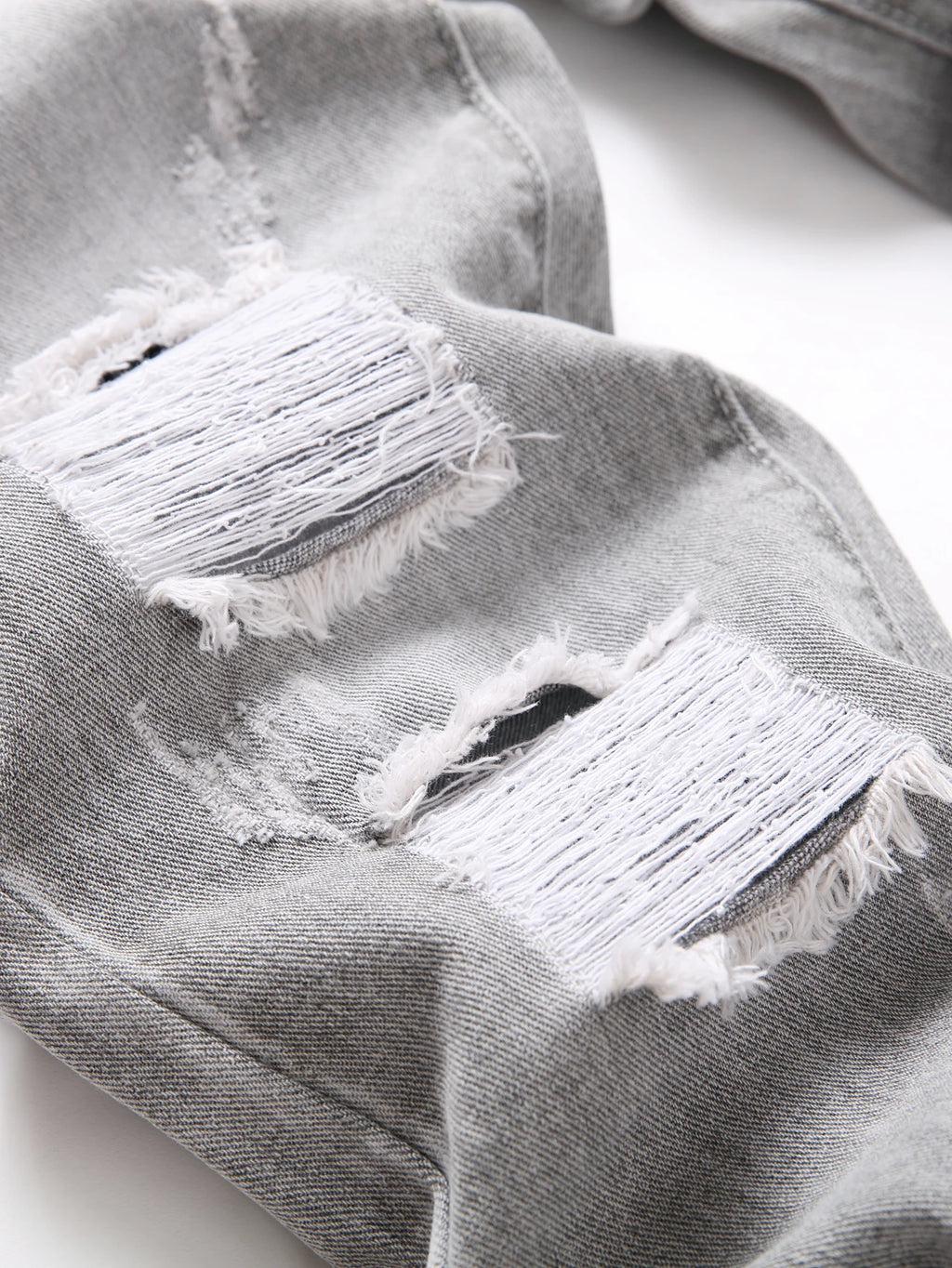 Gray Mid-Rise Straight Leg