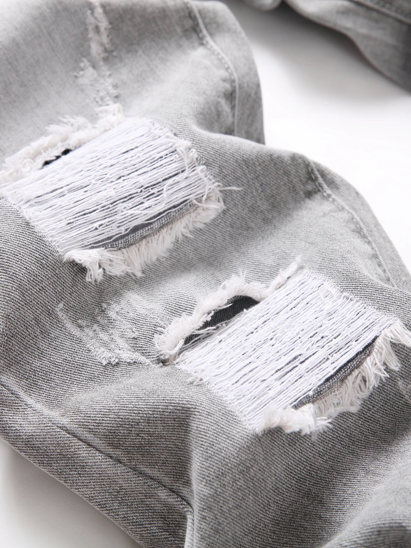 Gray Mid-Rise Straight Leg