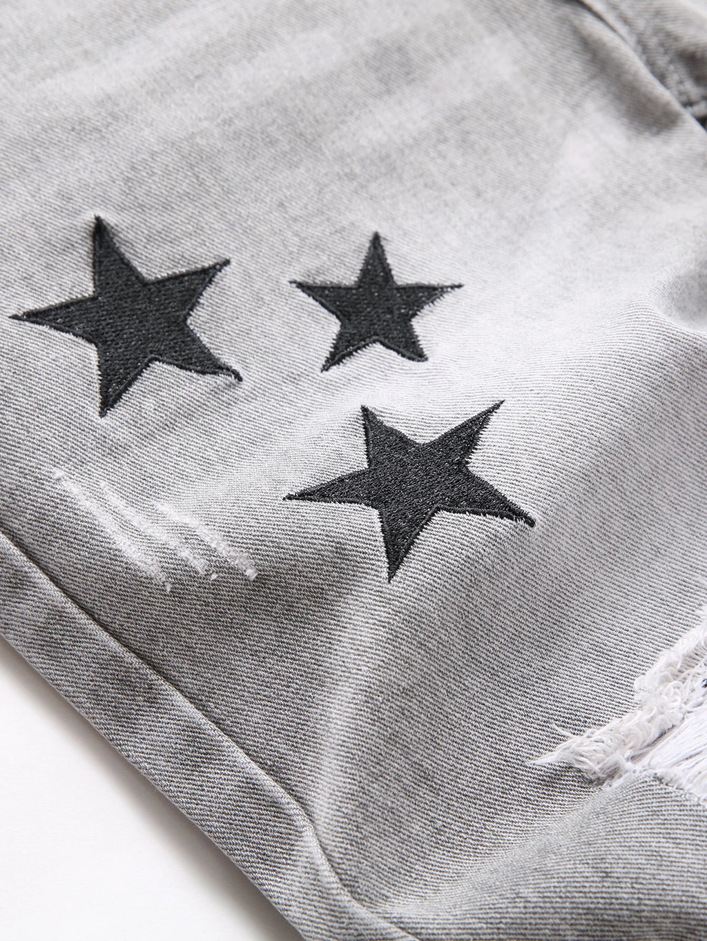 Gray Mid-Rise Straight Leg