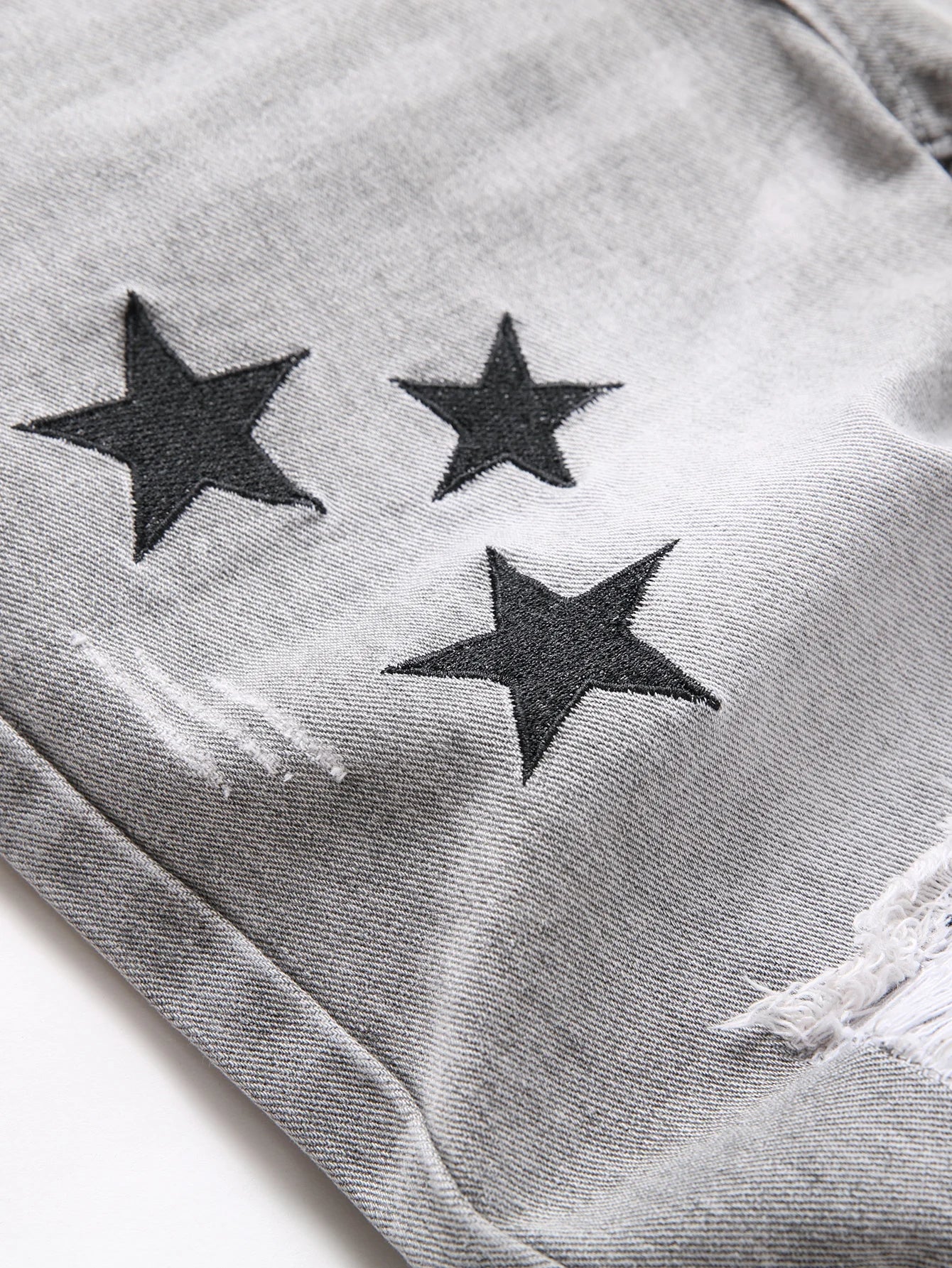 Gray Mid-Rise Straight Leg