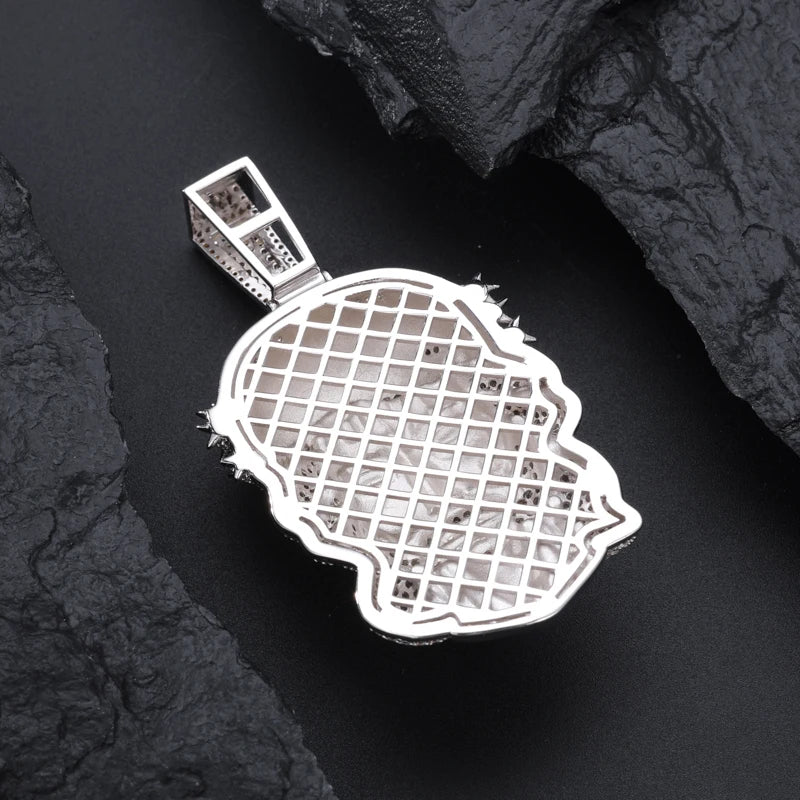 Jesus pendant 925 Silver Ice Out Moissanite Pendant