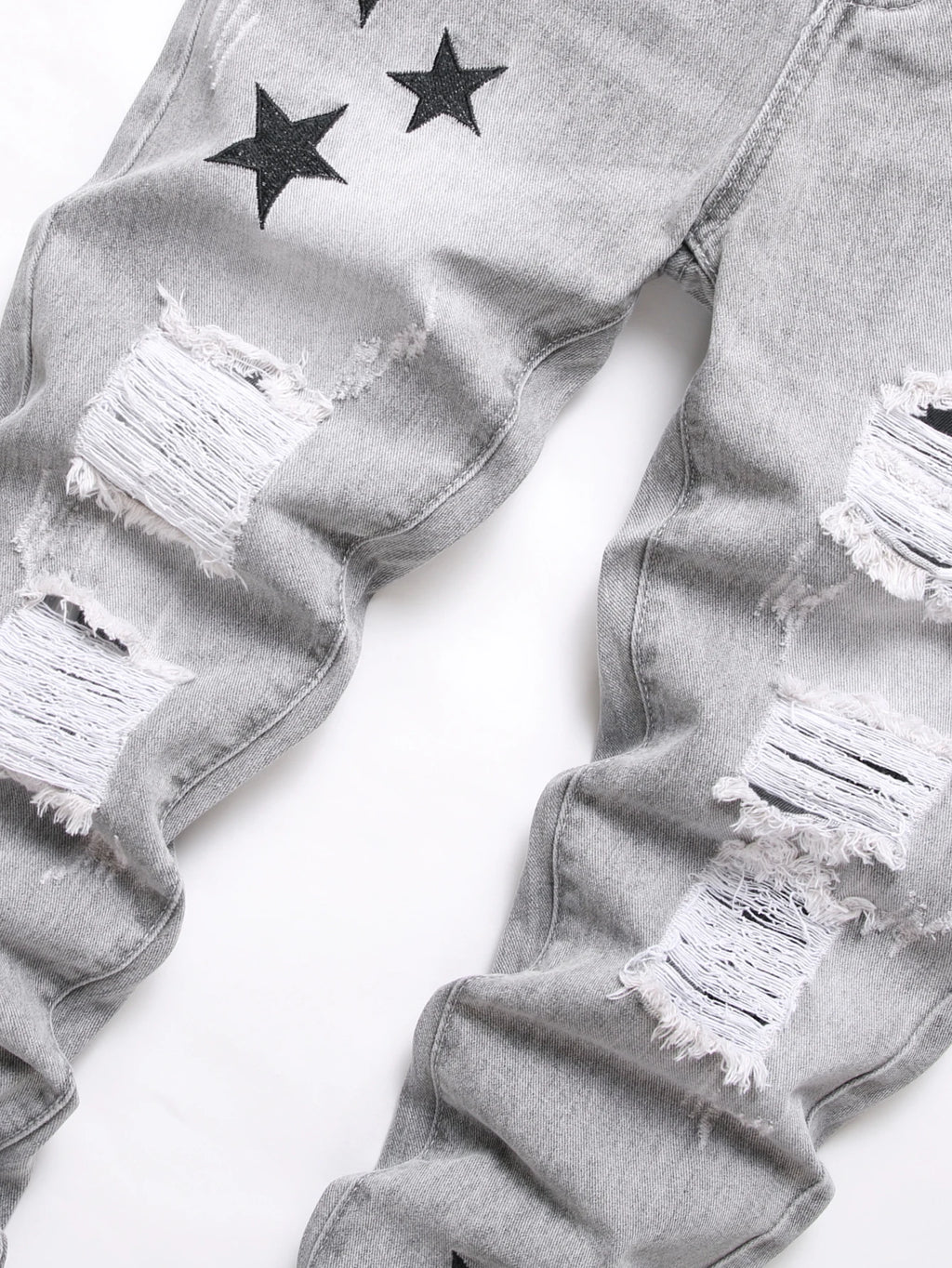 Gray Mid-Rise Straight Leg