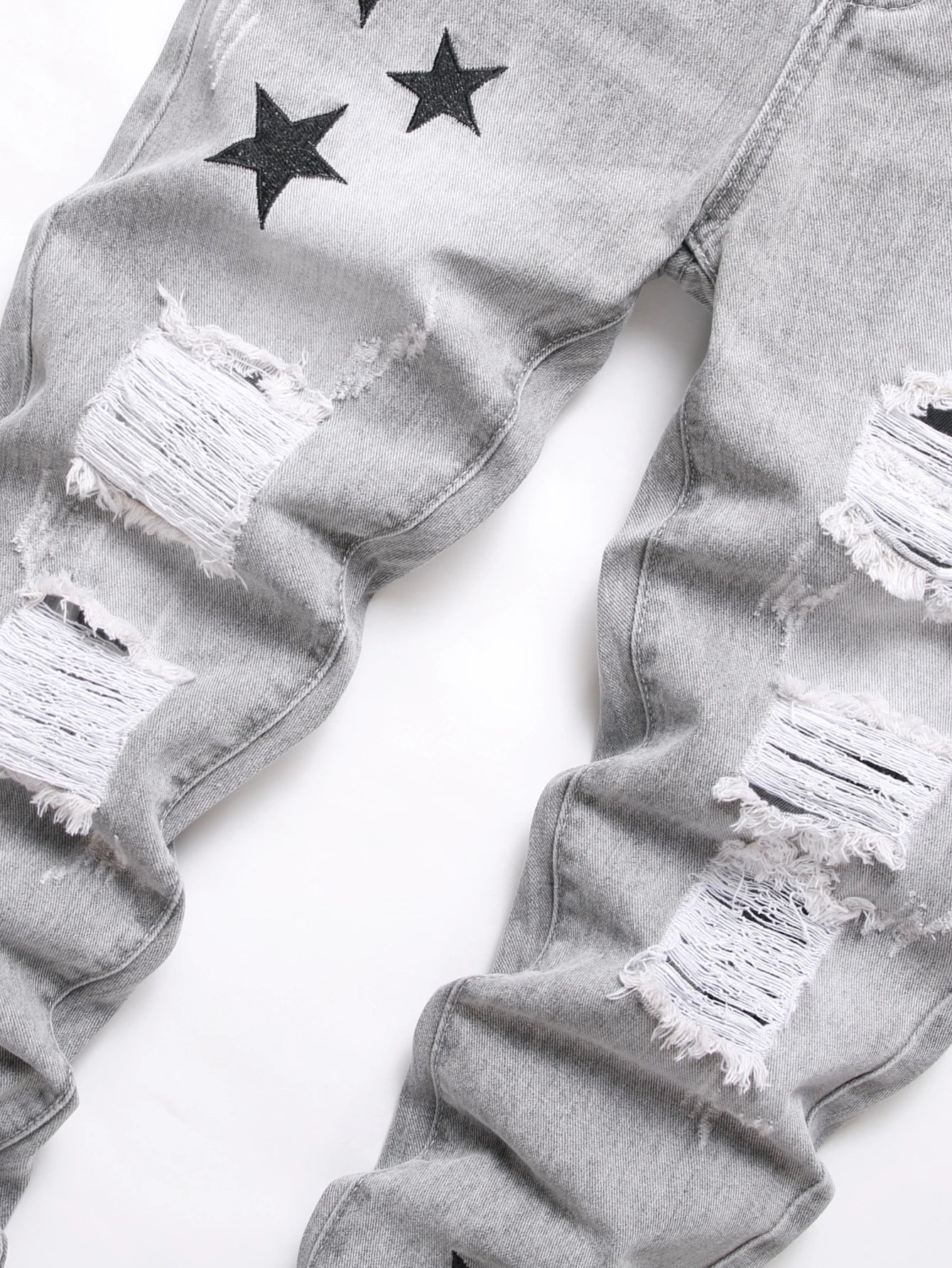 Gray Mid-Rise Straight Leg