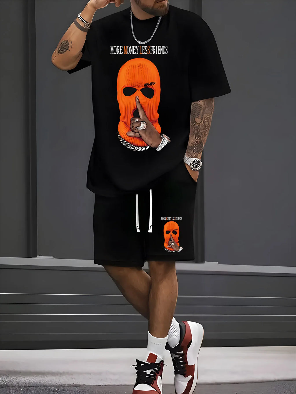 2026 Summer New Men's Short-Sleeved Shorts Set - Street Casual Fashion Comfortable Soft Breathable 3D Pattern Print