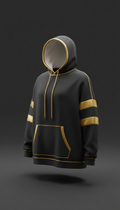 Oversized Hoodie with Gold Accents