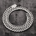 AAA CZ Stone Paved Geometric Round Curb Miami Cuban Link Chain