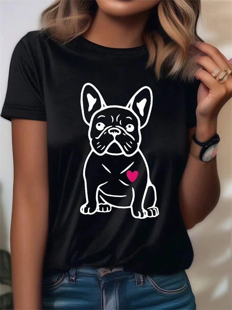 3D Poker Print Women's T-shirt Summer Daily Casual Women's Short-sleeved Top Urban Street Women Fashion Crew-neck Y2K Streetwear