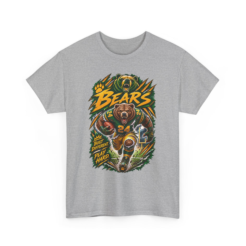 Bears Football T‑Shirt – Vintage Gridiron Bear Player Graphic